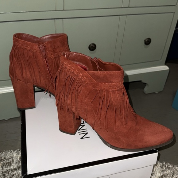 Nine West Fringe Ankle Boots - Picture 2 of 5